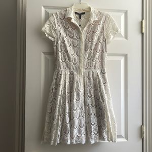 BCBG never worn white lace dress